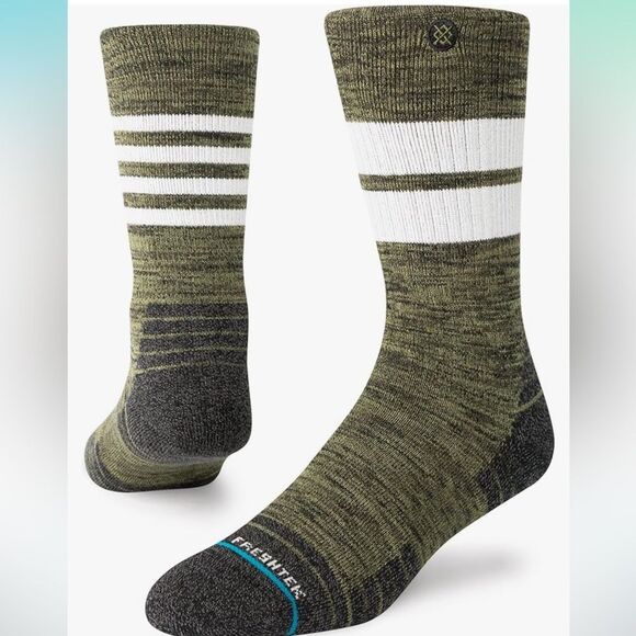 STANCE UNISEX PERFORMANCE HIKE MID CUSHION MERINO WOOL BLEND CREW HEIGHT NWT - Picture 1 of 4